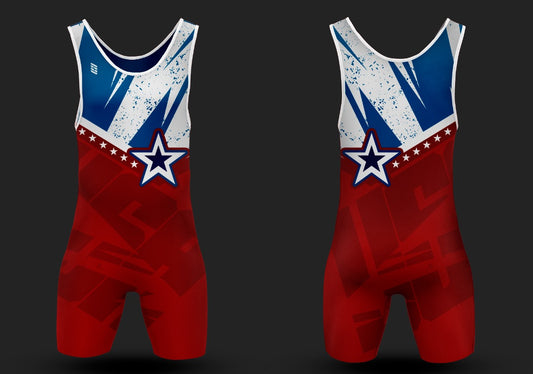 USA Blue, Red , White  Singlet