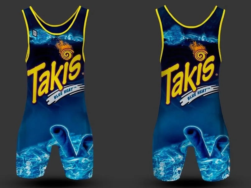 Takis Blue Wrestling Singlet