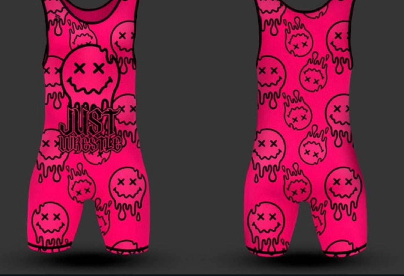 Just Wrestle Pink Wrestling Singlet