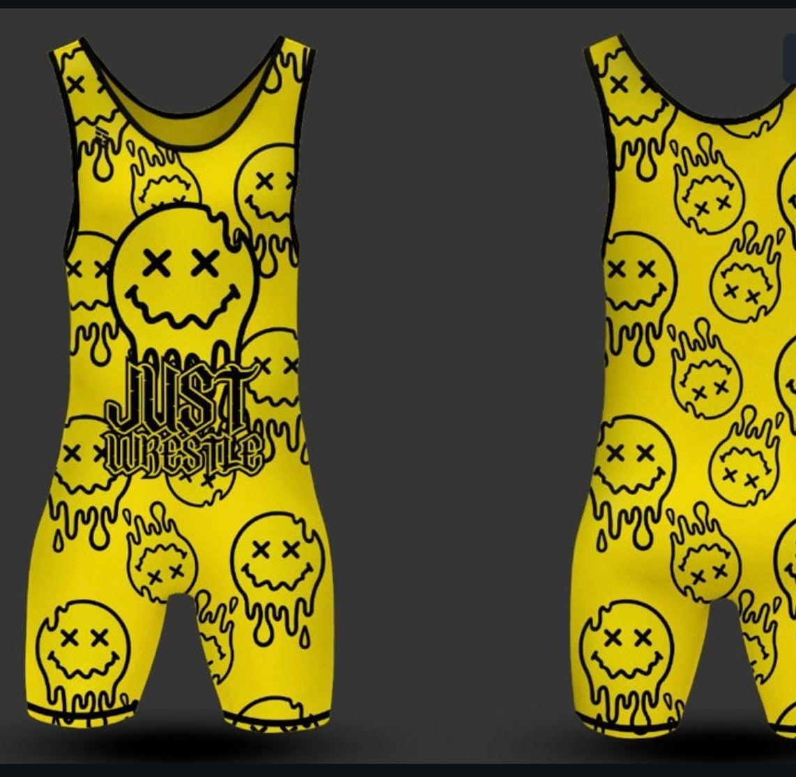 Just Wrestle Yellow Wrestling Singlet