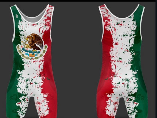 Mexico Theme Colors  Wrestling Singlet